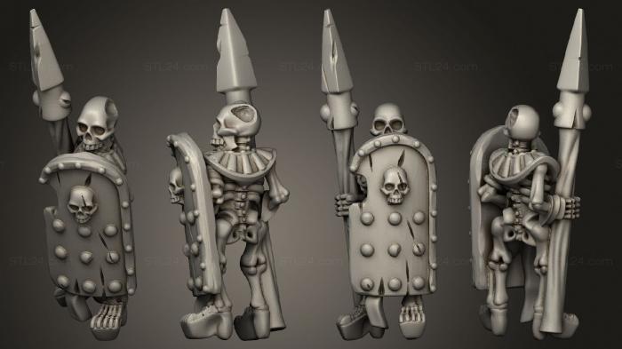 Military figurines (Skeletons Spear 33, STKW_12594) 3D models for cnc