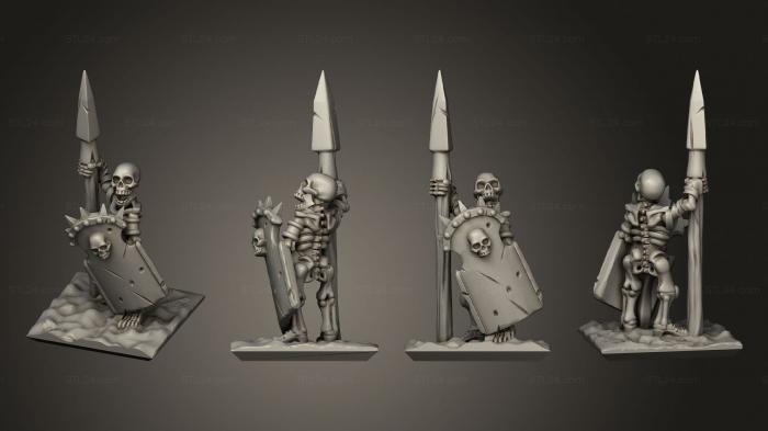 Military figurines (Skeletons Spear 34, STKW_12595) 3D models for cnc