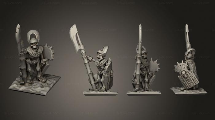 Military figurines (Skeletons Spear Lider 02, STKW_12599) 3D models for cnc
