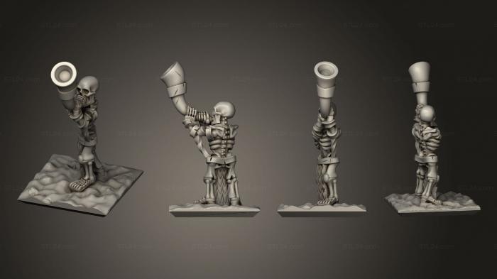 Military figurines (Skeletons Spear Musician 02, STKW_12601) 3D models for cnc