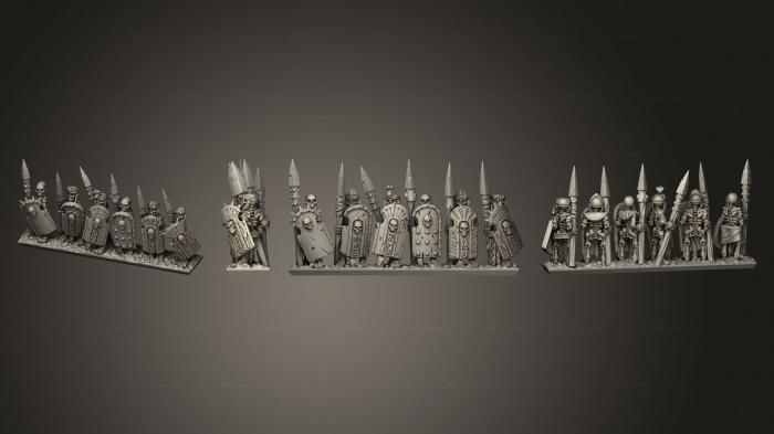 Military figurines (Skeletons Spear Stripe 01, STKW_12602) 3D models for cnc