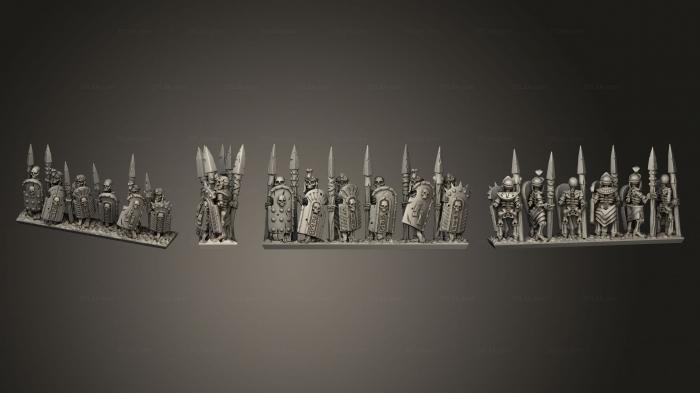 Military figurines (Skeletons Spear Stripe 02, STKW_12603) 3D models for cnc