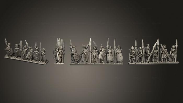 Military figurines (Skeletons Spear Stripe 03, STKW_12604) 3D models for cnc