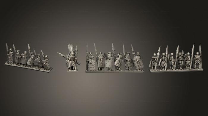 Military figurines (Skeletons Spear Stripe 04, STKW_12605) 3D models for cnc