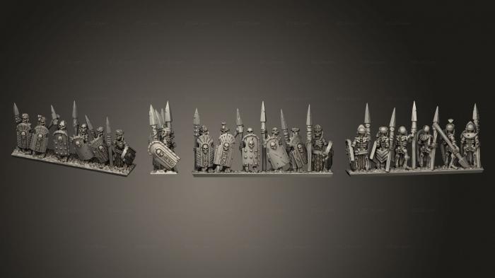 Military figurines (Skeletons Spear Stripe 05, STKW_12606) 3D models for cnc