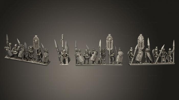 Military figurines (Skeletons Spear Stripe Lider 01, STKW_12607) 3D models for cnc