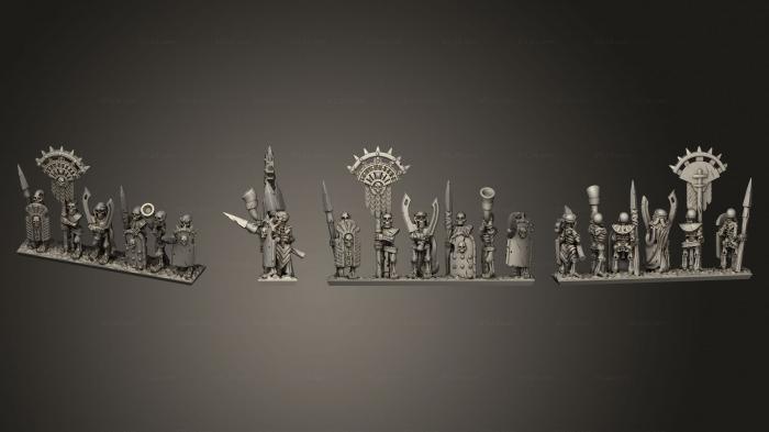Military figurines (Skeletons Spear Stripe Lider 02, STKW_12608) 3D models for cnc
