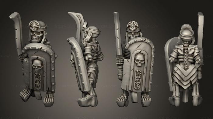 Military figurines (Skeletons Sword 03, STKW_12610) 3D models for cnc