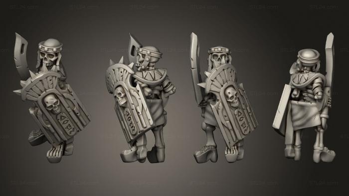 Military figurines (Skeletons Sword 04, STKW_12611) 3D models for cnc