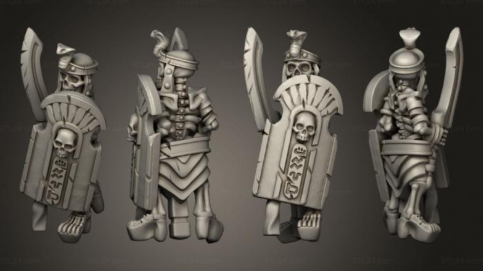 Military figurines (Skeletons Sword 09, STKW_12615) 3D models for cnc