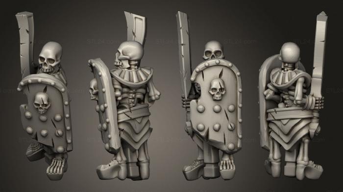 Military figurines (Skeletons Sword 10, STKW_12616) 3D models for cnc
