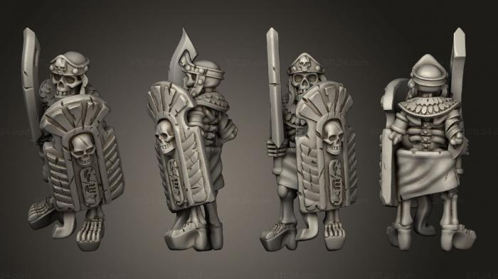 Military figurines (Skeletons Sword 13, STKW_12618) 3D models for cnc