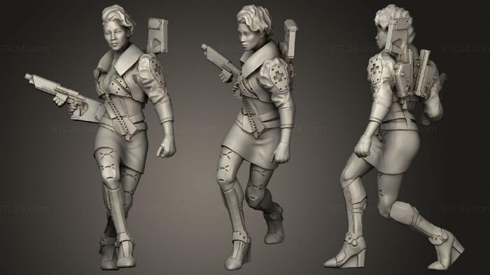 Military figurines (Janet Elroy Cyberpunk Medic, STKW_1262) 3D models for cnc
