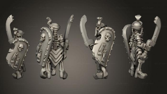 Military figurines (Skeletons Sword 16, STKW_12620) 3D models for cnc