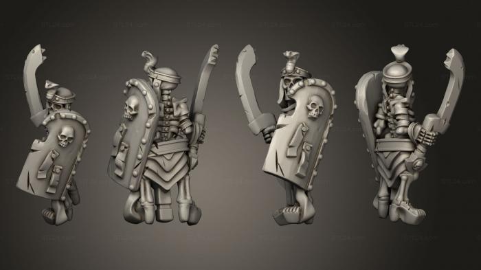 Military figurines (Skeletons Sword 21, STKW_12623) 3D models for cnc