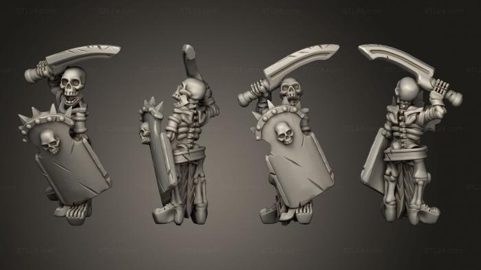 Military figurines (Skeletons Sword 26, STKW_12627) 3D models for cnc