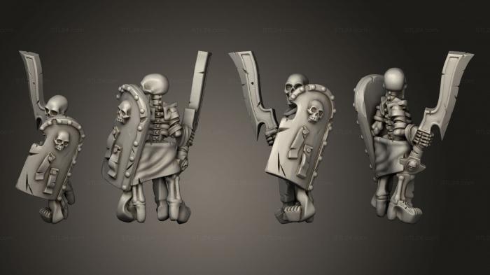 Military figurines (Skeletons Sword 28, STKW_12629) 3D models for cnc