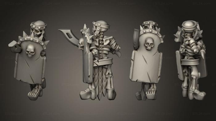 Military figurines (Skeletons Sword 32, STKW_12632) 3D models for cnc