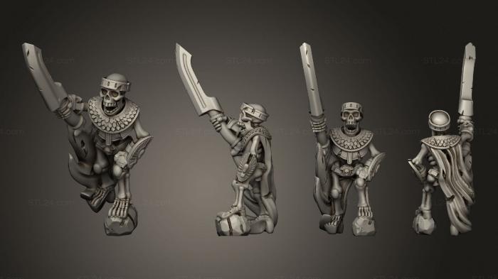 Military figurines (Skeletons Sword Lider 01, STKW_12633) 3D models for cnc