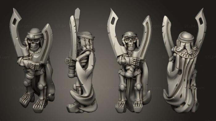 Military figurines (Skeletons Sword Lider 02, STKW_12634) 3D models for cnc