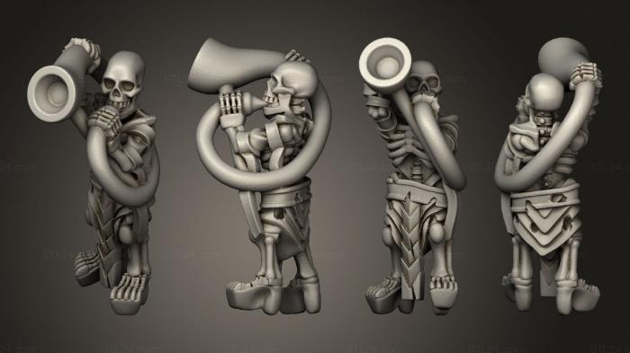 Military figurines (Skeletons Sword Musician 01, STKW_12635) 3D models for cnc