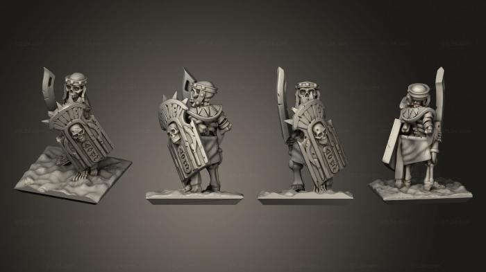 Military figurines (Skeletons Sword 04, STKW_12640) 3D models for cnc