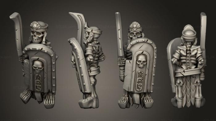 Military figurines (Skeletons Sword 08, STKW_12644) 3D models for cnc