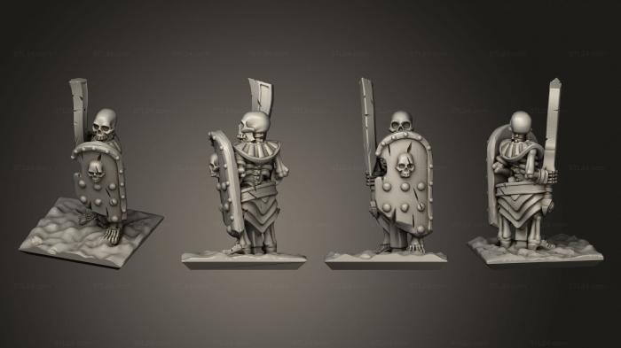 Military figurines (Skeletons Sword 10, STKW_12646) 3D models for cnc