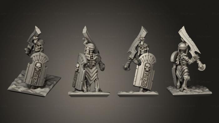 Military figurines (Skeletons Sword 14, STKW_12650) 3D models for cnc