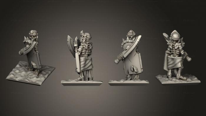 Military figurines (Skeletons Sword 24, STKW_12659) 3D models for cnc