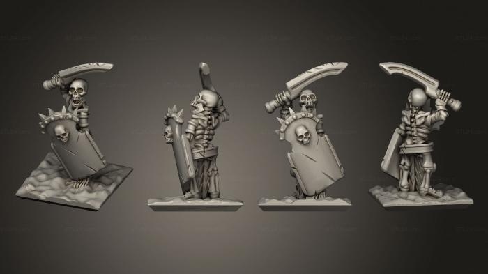 Military figurines (Skeletons Sword 26, STKW_12660) 3D models for cnc