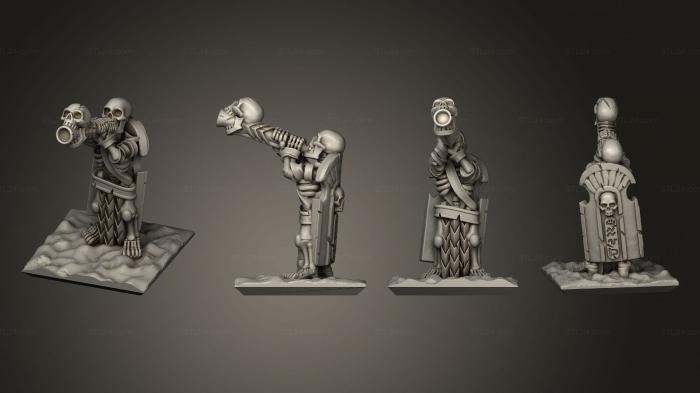 Military figurines (Skeletons Sword Musician 02, STKW_12671) 3D models for cnc
