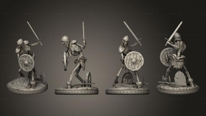 Military figurines (Skeletons Sword, STKW_12679) 3D models for cnc