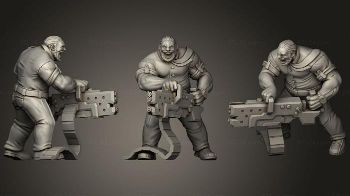 Military figurines (JJ Preston, STKW_1273) 3D models for cnc