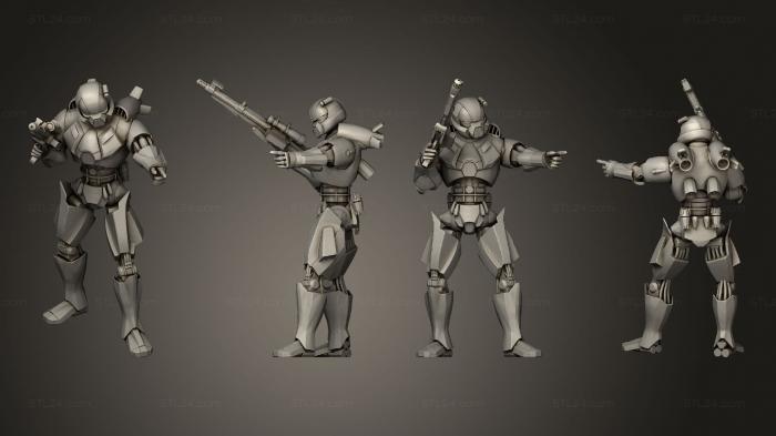 Military figurines (Skytroopers 04, STKW_12775) 3D models for cnc