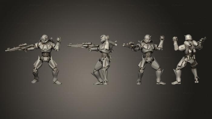 Military figurines (Skytroopers 05, STKW_12776) 3D models for cnc