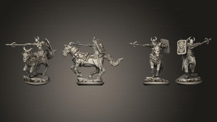 Military figurines (Slavic 2 Todorci Horsemen 01 base, STKW_12790) 3D models for cnc