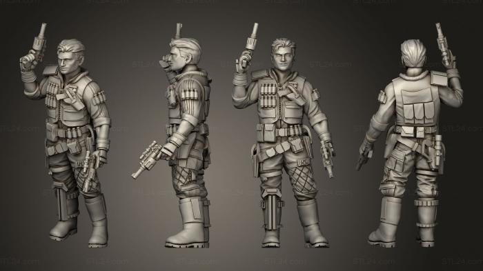 Military figurines (smugglers gunslingers 04, STKW_12832) 3D models for cnc
