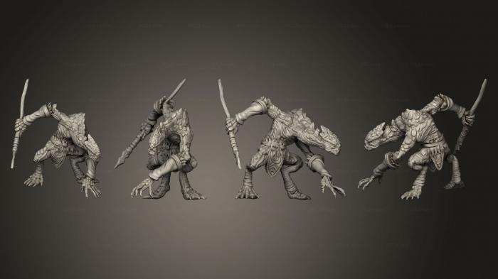 Military figurines (Snake Folk Primitive Spear Large, STKW_12838) 3D models for cnc