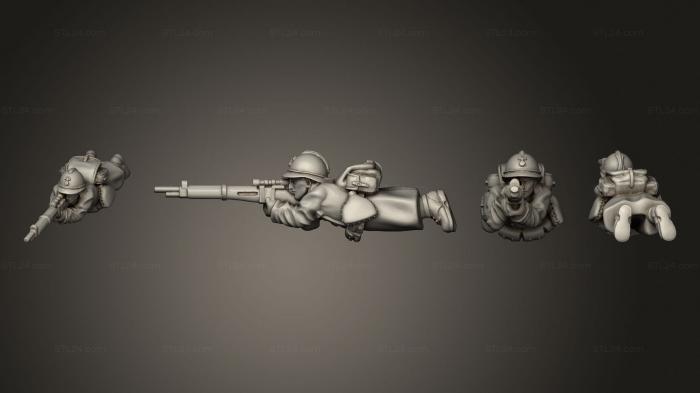 Military figurines (Sniper 04, STKW_12863) 3D models for cnc