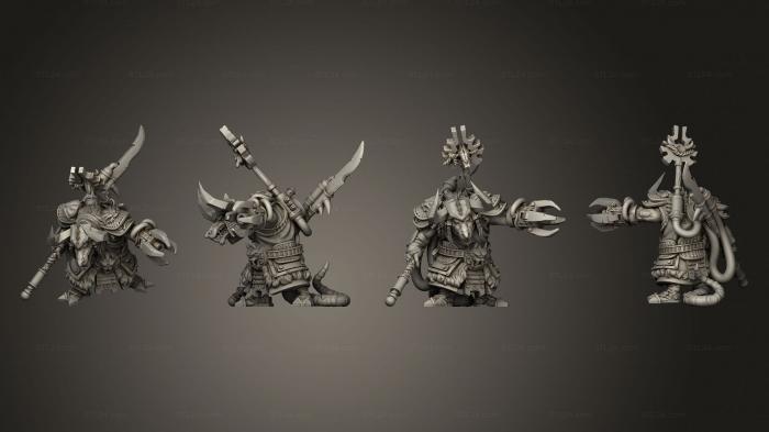 Military figurines (Sohei Warlock, STKW_12893) 3D models for cnc