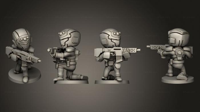 Military figurines (Sol Force Marines Squad 2, STKW_12894) 3D models for cnc