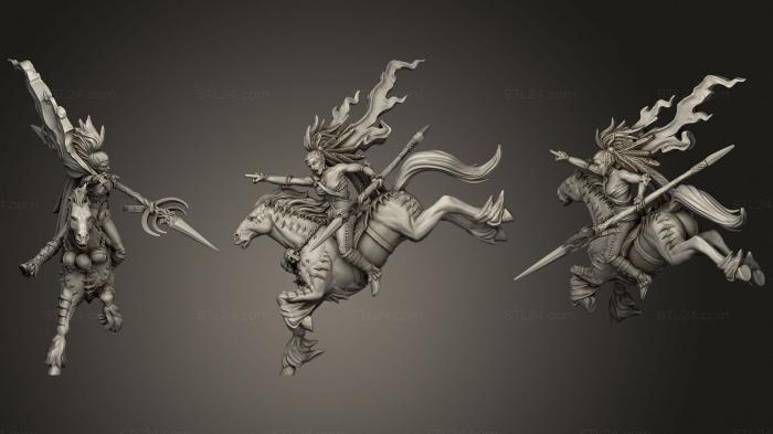 Military figurines (Kelianna Wild Hunt Rider, STKW_1290) 3D models for cnc