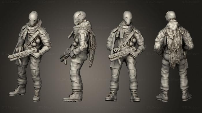 Military figurines (Soldier 06, STKW_12906) 3D models for cnc