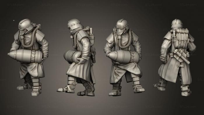 Military figurines (Soldier 11, STKW_12910) 3D models for cnc
