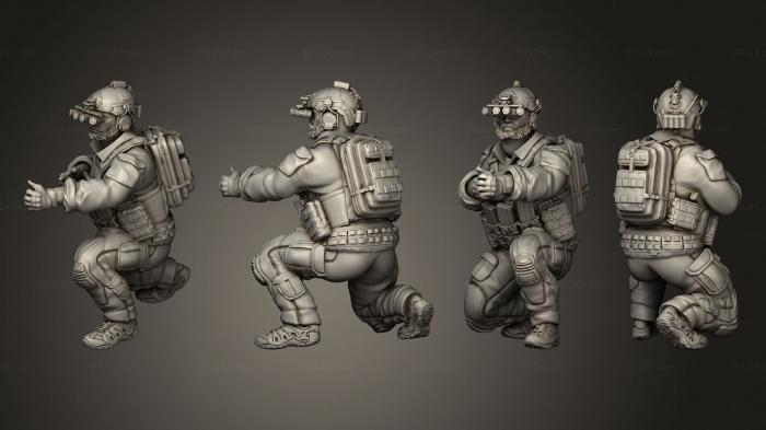 Military figurines (Soldier 13, STKW_12912) 3D models for cnc