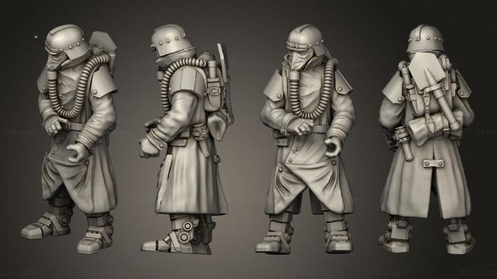 Military figurines (Soldier 16, STKW_12915) 3D models for cnc