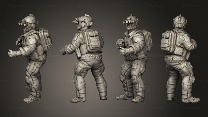 Military figurines (Soldier 18, STKW_12916) 3D models for cnc