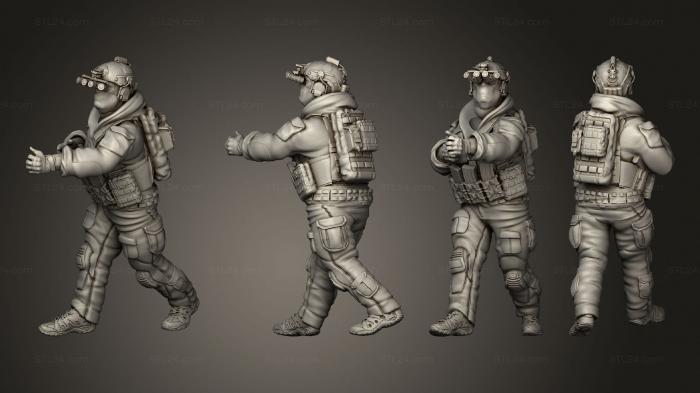 Статуэтки военные (Солдат 20, STKW_12917) 3D модель для ЧПУ станка
