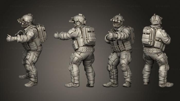 Military figurines (Soldier 22, STKW_12918) 3D models for cnc